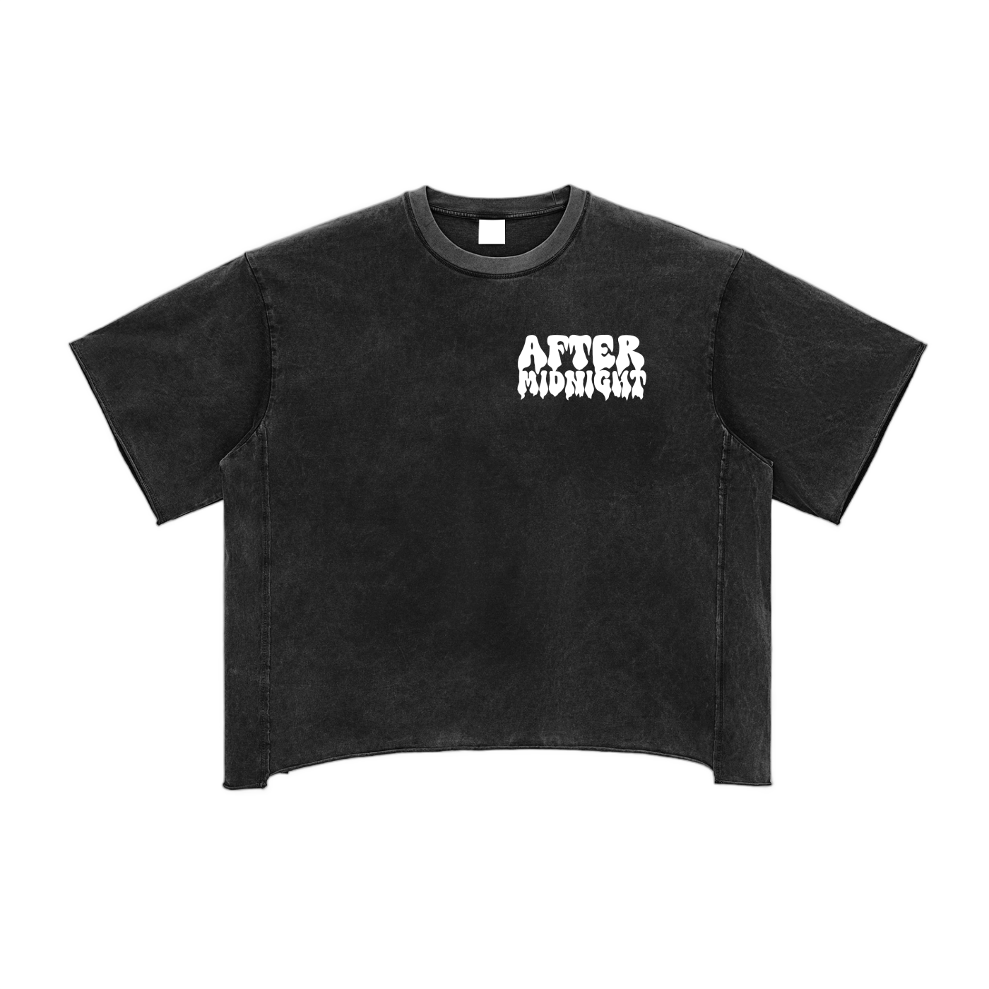 Raw Edge Snow Washed Boxy T-Shirt