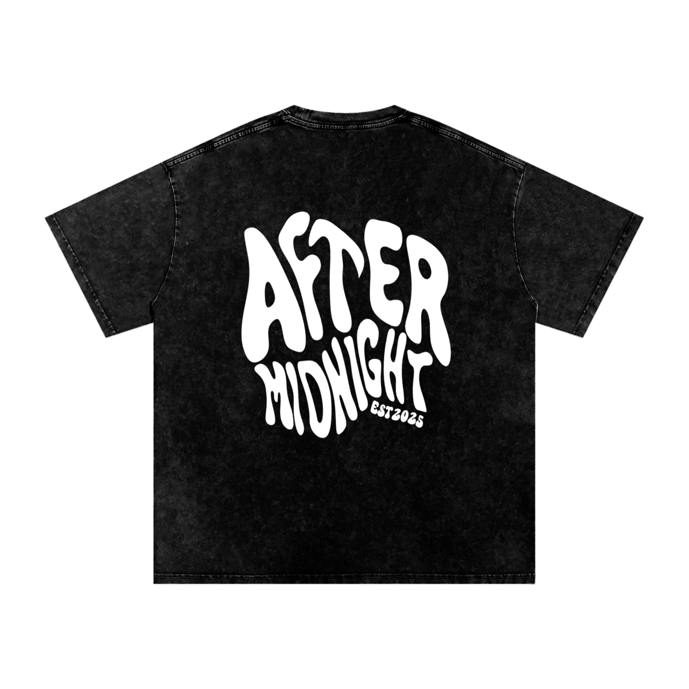 AFM Acid Wash Text T-Shirt